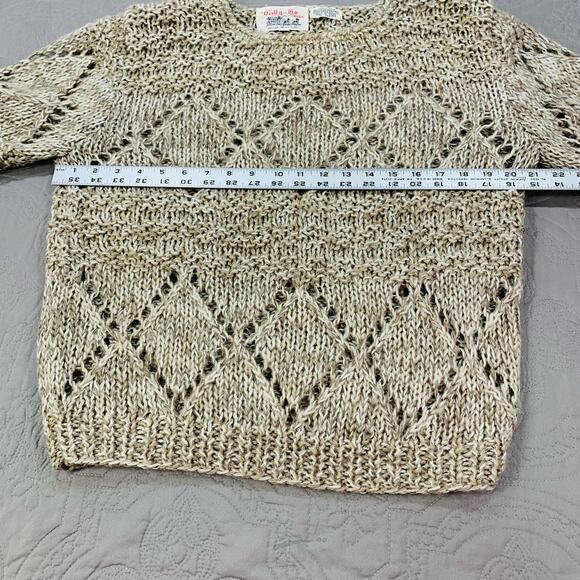 Vintage Tally Ho Sweater Womens Medium Diamond Pullover Baggy Knit Oversize - Picture 7 of 8
